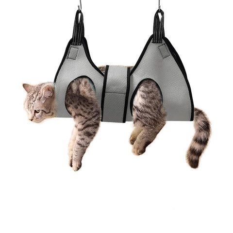 Cat Grooming Hammock With Safety Belt For Nail Trimming Cat Bathing Bag Grooming Harness Anti-Scratch and Bite  Pet Supplies