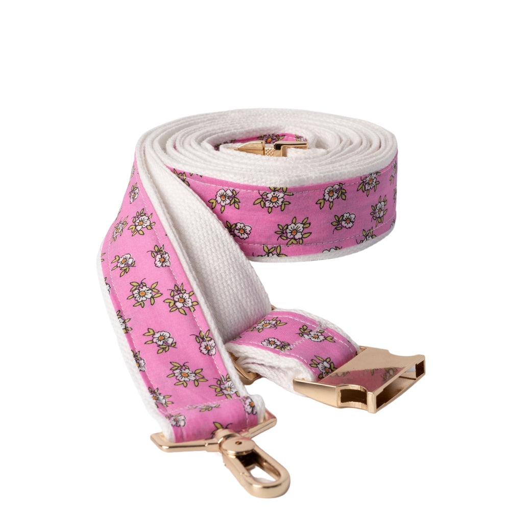Handmade Collar Leash Matching Set - Floral Delight