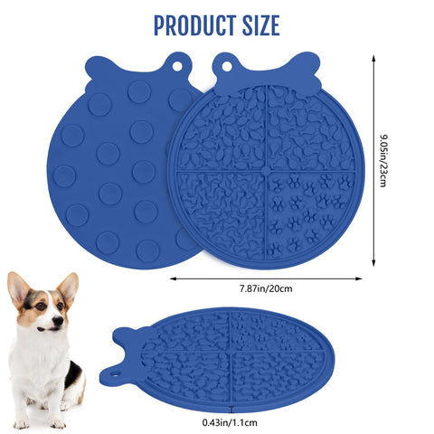 Pet Food Mat Dog Lick Mat Treat Slow Feeding Mat with Suction Cups Pet Feeding Mat