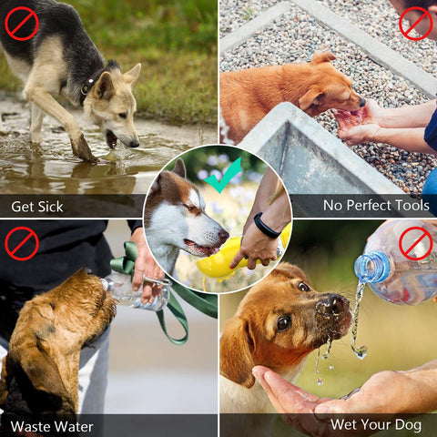 4 in 1 Dog Water Bottles Portable Pet Water Bottle Dog Cat Travel Water Dispenser for Walking Hiking