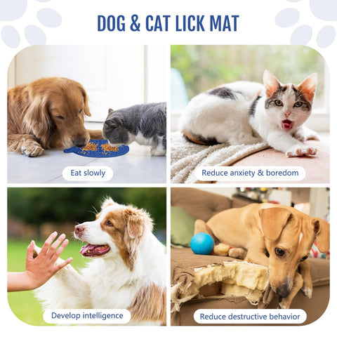 Pet Food Mat Dog Lick Mat Treat Slow Feeding Mat with Suction Cups Pet Feeding Mat