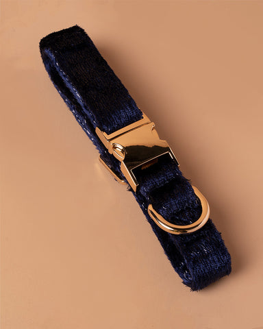 Handmade Dog Collar- Starblink Midnight Azure