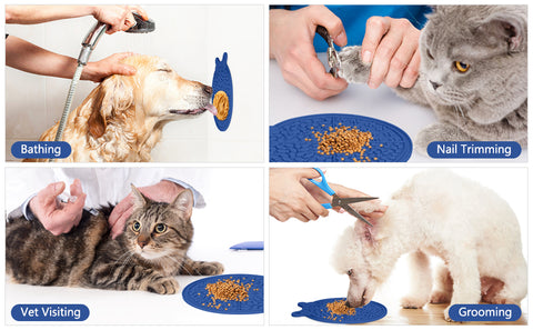 Pet Food Mat Dog Lick Mat Treat Slow Feeding Mat with Suction Cups Pet Feeding Mat